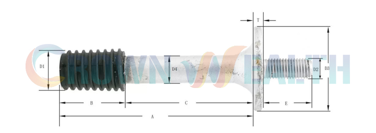 Short Shank Type Crossarm Pins