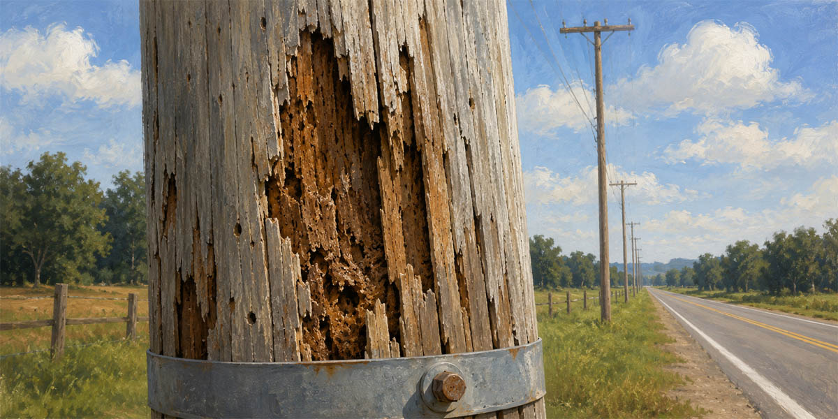 Aging Utility Poles on Rural Roads