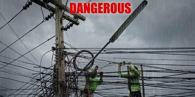 overhead line maintenance suspended during heavy rain
