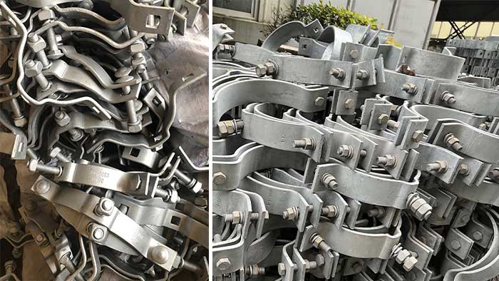 Pole band clamps