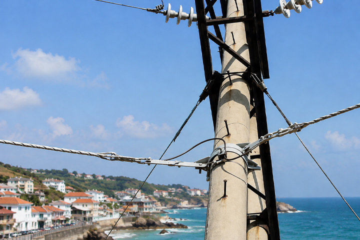 Pole-line hardware for coastal towns
