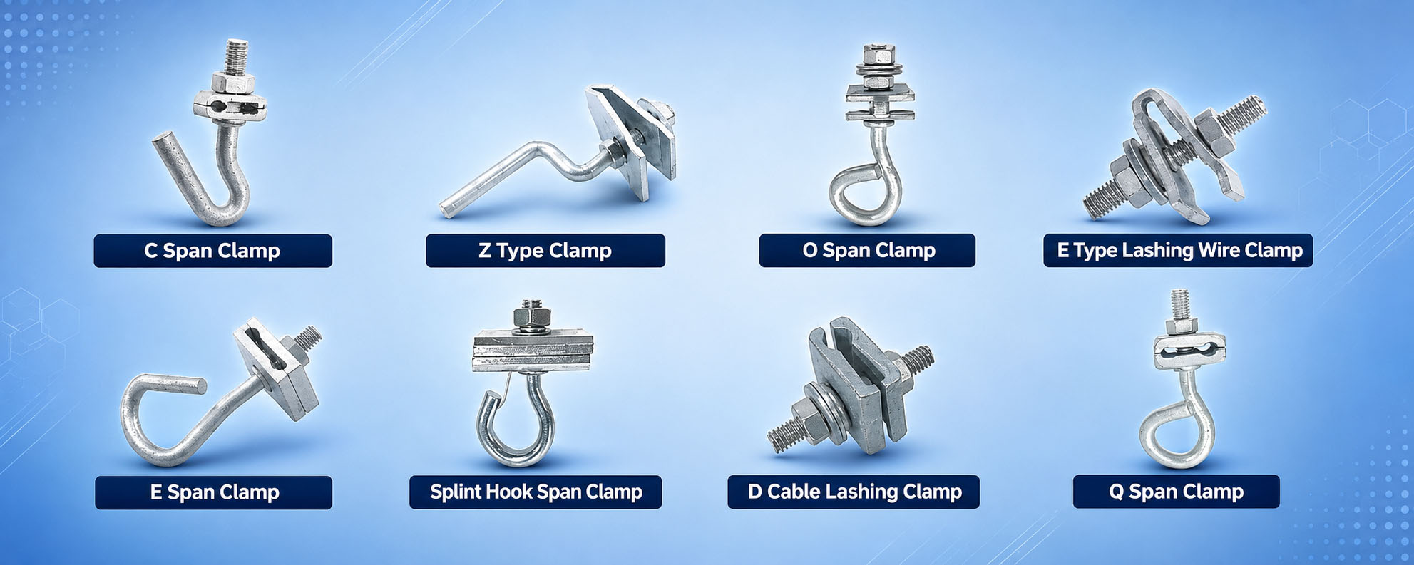 Types of span clamps